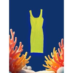 New Look Woman’s 1X Bodycon Dress Neon Green